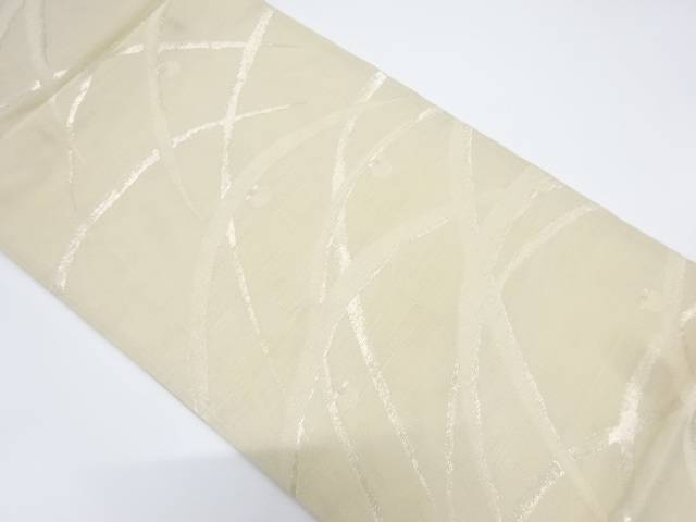 紗 露芝模様織り出し袋帯(材料)【アンティーク】【中古】【着】 宗sou