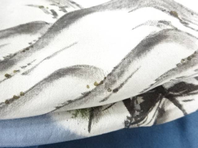 絞り地紙に風景・唐松模様男物長襦袢【アンティーク】【中古】【着】 宗sou