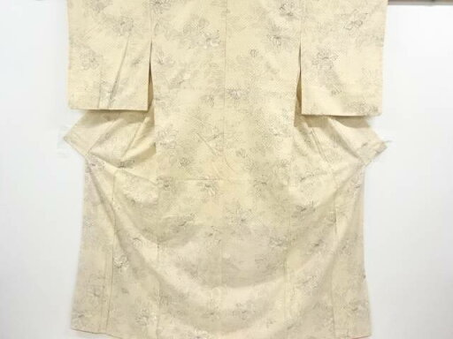 花模様手織り紬着物【中古】【着】 宗sou 花模様手織り紬着物【中古】【着】 宗sou