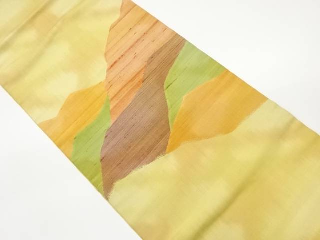 山並み模様織出し開き名古屋帯(額縁仕立て)【中古】【着】 宗sou