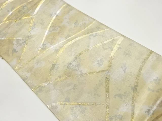 抽象波模様織出し袋帯【中古】【着】 宗sou【spoff】