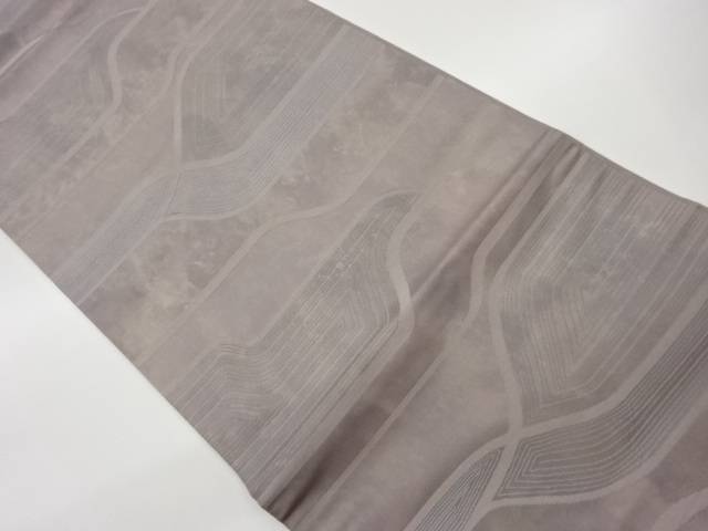変わり横段模様織出し開き名古屋帯(額縁仕立て)【中古】【着】 宗sou