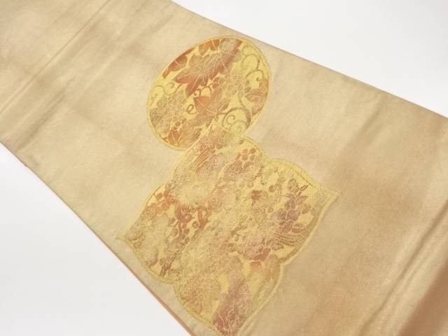花鳥に葡萄唐草模様織出し袋帯【中古】【着】 宗sou【spoff】