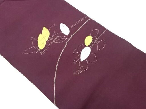 塩瀬金彩手描き枝葉模様名古屋帯【中古】【着】 宗sou 塩瀬金彩手描き枝葉模様名古屋帯【中古】【着】 宗sou