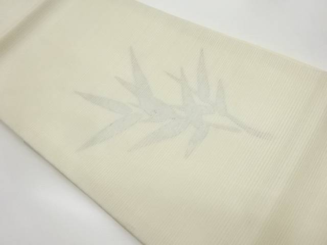 絽草葉模様織出し名古屋帯【中古】【着】 宗sou