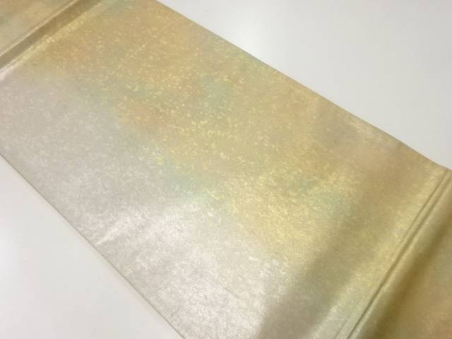 のり散らし模様織出し袋帯(材料)【アンティーク】【中古】【着】 宗sou
