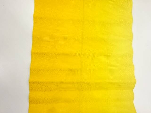 花模様織出し八寸帯地反物【アンティーク】【中古】【着】 宗sou