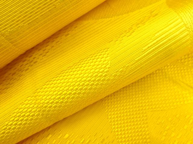 花模様織出し八寸帯地反物【アンティーク】【中古】【着】 宗sou