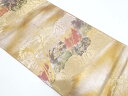 遠山に樹木模様織り出し袋帯(材料)【アンティーク】【中古】【着】 宗sou
