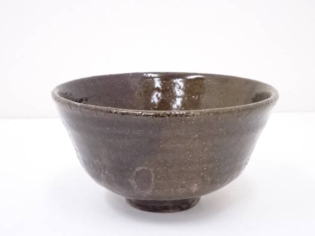 作家物　灰釉茶碗【中古】【道】 宗sou