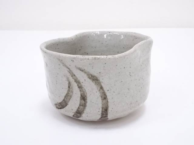 作家物　鉄絵変形茶碗【中古】【道】 宗sou