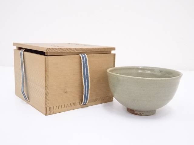 作家物　灰釉茶碗（保護箱）【中古】【道】 宗sou