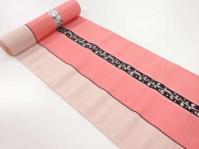 縞模様織出し八寸帯地反物【アンティーク】【中古】【着】 宗sou