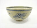 膳所焼 岩崎新定造 安南写 蜻蛉茶碗【中古】【道】 宗sou