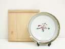 廣永窯造 色絵花文飾皿(共箱)【中古】【道】 宗sou