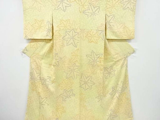 絞り楓模様小紋着物【中古】【着】 宗sou 絞り楓模様小紋着物【中古】【着】 宗sou