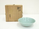京焼 森野嘉光造 青磁鉢(共箱)【中古】【道】 宗sou
