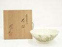 京焼 清閑寺窯 杉田祥平造 色絵仁清秋草画茶碗(共箱)【中古】【道】 宗sou