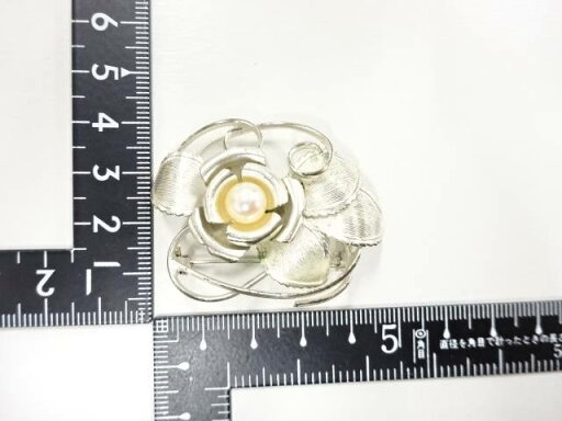 パール帯留め【アンティーク】【中古】【着】 宗sou【spoff】