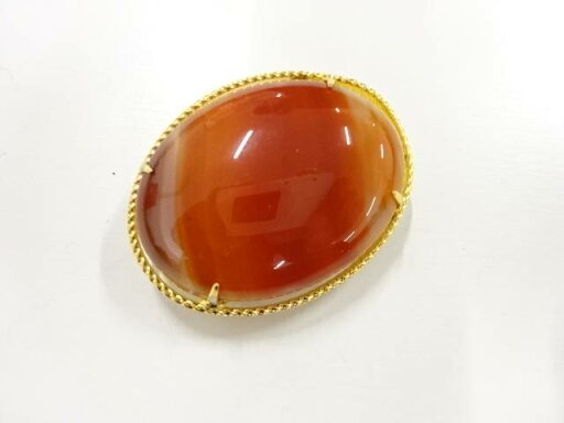 瑪瑙帯留め【アンティーク】【中古】【着】 宗sou【spoff】 瑪瑙帯留め【アンティーク】【中古】【着】 宗sou【spoff】