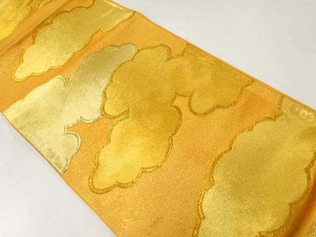 雲模様織出し袋帯(着用可)【アンティーク】【中古】【着】 宗sou