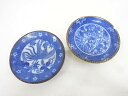 古伊万里 瀬戸印判手 龍に鳳凰六寸皿2客セット【中古】【道】 宗sou