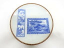 古伊万里 瀬戸印判手 風景八寸皿【中古】【道】 宗sou
