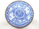 古伊万里 瀬戸印判手 四君子八寸皿【中古】【道】 宗sou