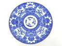 古伊万里 瀬戸印判手 松竹梅一尺四寸皿【中古】【道】 宗sou
