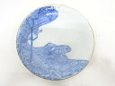 古伊万里 瀬戸印判手 鴛鴦七寸皿【中古】【道】 宗sou