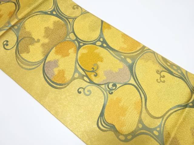 引箔 変わり流水模様織り出し袋帯【中古】【着】 宗sou
