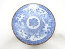 古伊万里 瀬戸印判手 乱菊一尺皿【中古】【道】 宗sou