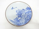 古伊万里 瀬戸印判手 蝶に牡丹一尺皿【中古】【道】 宗sou