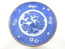古伊万里 瀬戸印判手 人物風景一尺皿【中古】【道】 宗sou