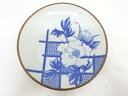 古伊万里 瀬戸印判手 花八寸皿【中古】【道】 宗sou