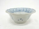 古伊万里 染付 線描き輪花鉢【中古】【道】 宗sou