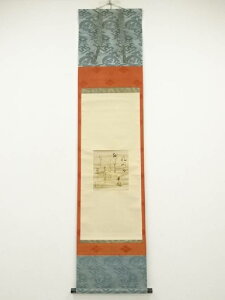 香川景樹筆 花間鶯 肉筆紙本掛軸(共箱・二重箱)【中古】【道】 宗sou