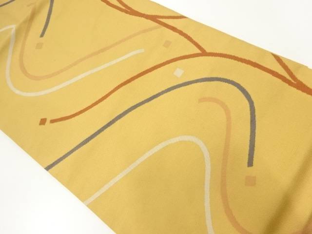 抽象模様織出し名古屋帯【リサイクル】【中古】【着】 宗sou