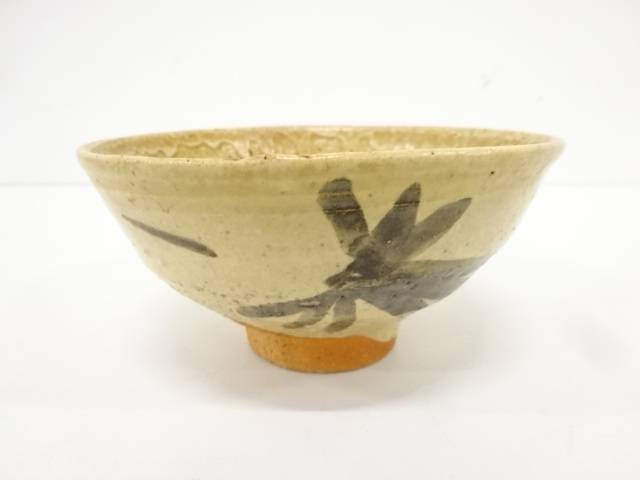 作家物　鉄絵唐草茶碗【中古】【道】 宗sou