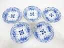 古伊万里 染付 桐唐草六寸皿5客揃【中古】【道】 宗sou