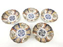 古伊万里 染付赤絵 松竹梅なます皿5客揃【中古】【道】 宗sou