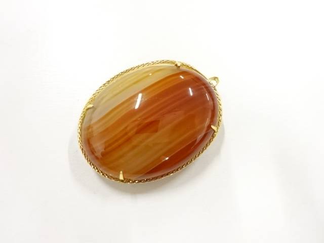 瑪瑙帯留め【アンティーク】【中古】【着】 宗sou