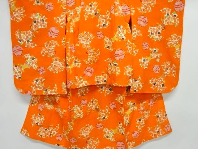 束ね熨斗に鈴模様着物【アンティーク】【中古】【着】 宗sou