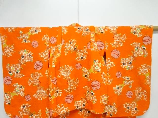 束ね熨斗に鈴模様着物【アンティーク】【中古】【着】 宗sou