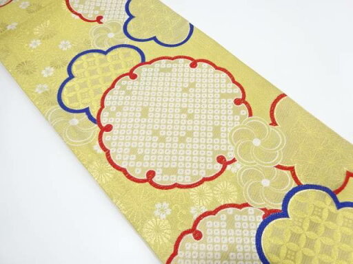 雪輪に梅模様織り出し袋帯【新品】【着】 宗sou 雪輪に梅模様織り出し袋帯【新品】【着】 宗sou