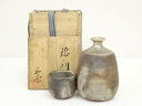 備前焼 本山和泉造 酒器セット(共箱)【中古】【道】 宗sou