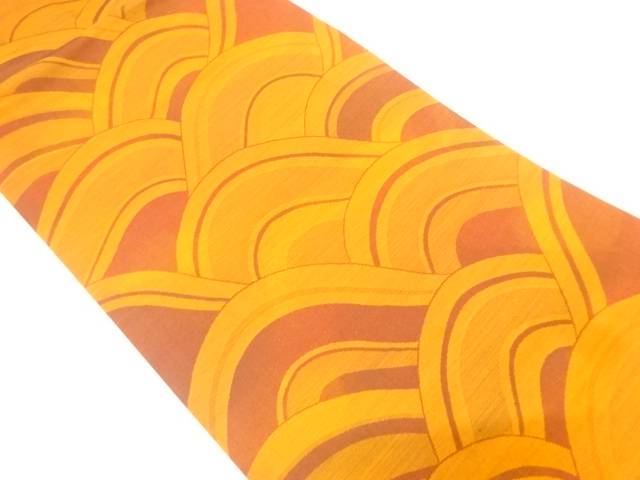 荒波模様織出し名古屋帯【中古】【着】 宗sou