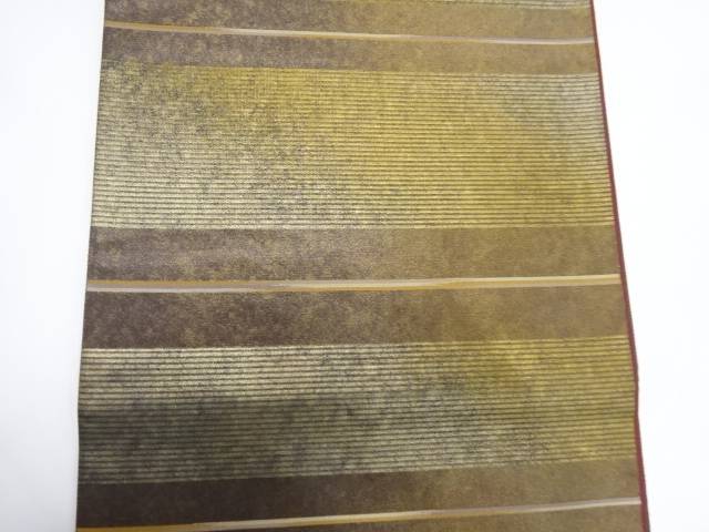 引箔横段模様織出し袋帯【中古】【着】 宗sou