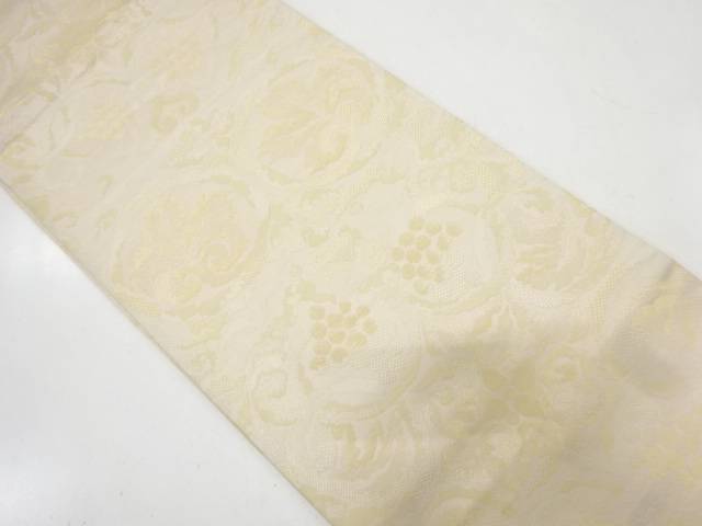 葡萄唐草模様織出し全通袋帯【中古】【着】 宗sou