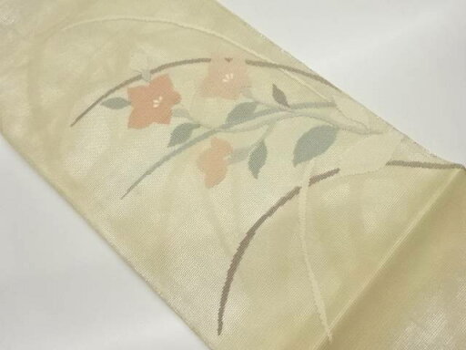 紗 桔梗模様織出し袋帯【中古】【着】 宗sou 紗 桔梗模様織出し袋帯【中古】【着】 宗sou